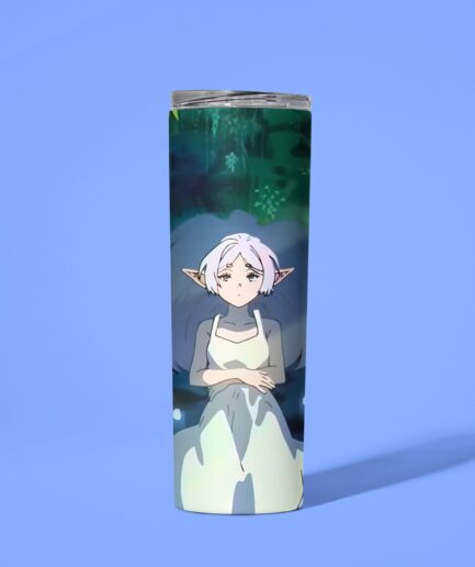 Frieren Embrace the Journey Metal Tumbler aesthetic design - Anime-inspired drinkware