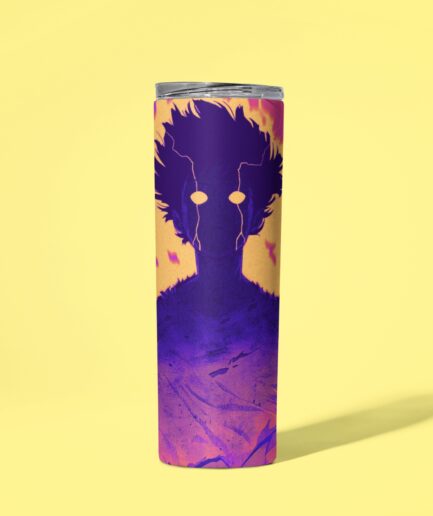 Mob Psycho Colorful Metal Tumbler aesthetic design - Anime-inspired drinkware