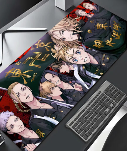 Tokyo Revengers Time Leap gaming mousepad on anime desktop setup - Dynamic and bold anime design