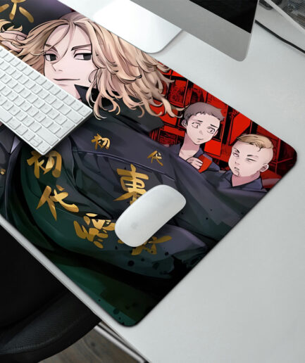 Tokyo Revengers Time Leap gaming mousepad right view - Smooth edges with dramatic anime design