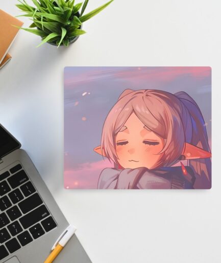 Frieren Kawaii square mousepad - Featuring a cute and charming design of Frieren