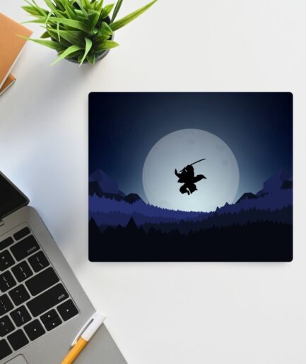 Demon Slayer Moonlight mousepad - Featuring a serene moonlit scene from Demon Slayer