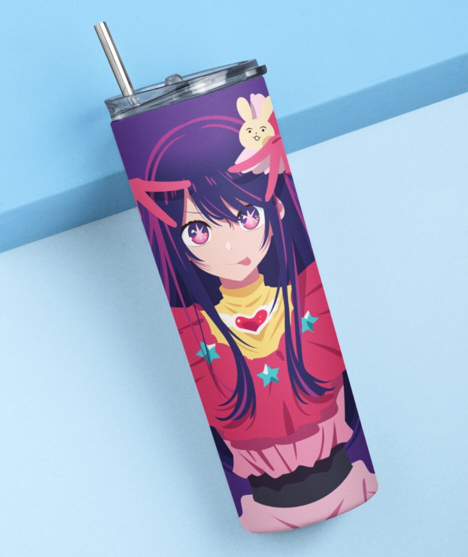 Ai Hoshino The Idol Oshi no Ko Metal Tumbler - Premium anime drinkware