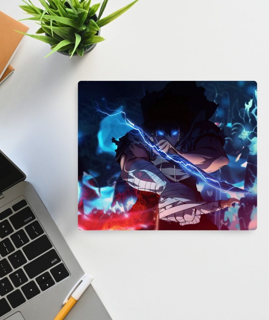 Sung Jin-woo Unstoppable Force Mousepad – Featuring Sung Jin-woo's intense power from Solo Leveling