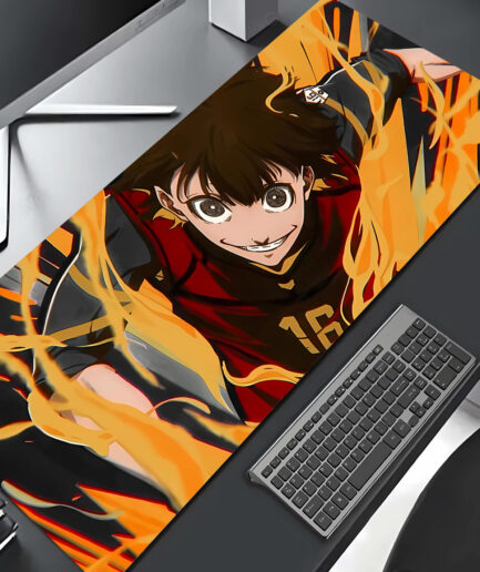 Bachira Meguru Inner Striker gaming mousepad on anime desktop setup - Bold and vibrant design