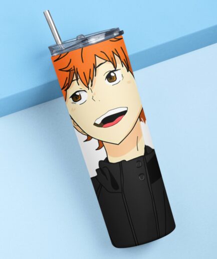 Hinata Shoyo Cute Smile Metal Tumbler - Premium anime drinkware