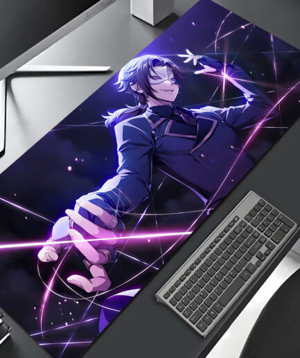 Shadows Unleashed Eminence in Shadow gaming mousepad on anime desktop setup - A bold addition to your gaming space