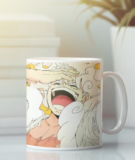 Laughing Luffy One Piece white mug main image