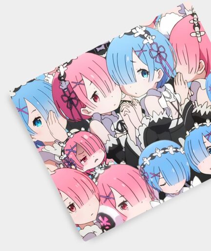 Rem and Ram Kawaii mousepad aesthetic setup - Add a cute touch to your desk