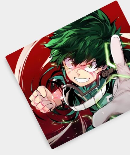 Deku Delaware Smash square mousepad aesthetic setup - Desk with a bold, anime-inspired look