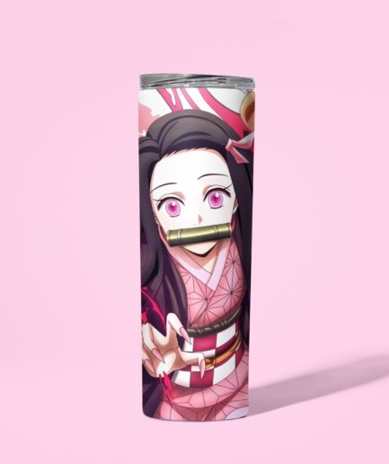 Nezuko Kamado tumbler aesthetic design - Anime-inspired drinkware