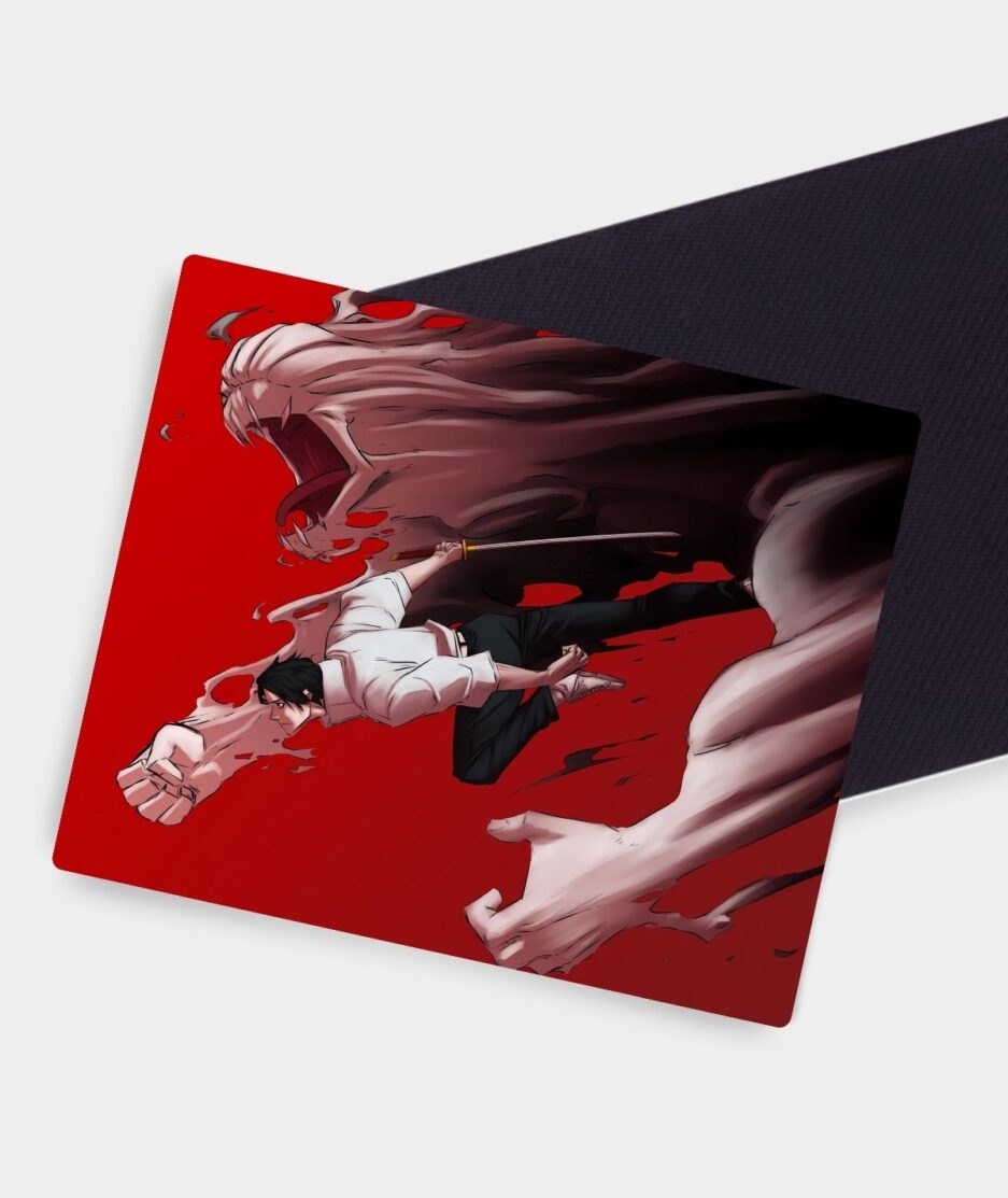 Jujutsu Kaisen Yuta mousepad anti-slip surface - Close-up of non-slip base for enhanced stability