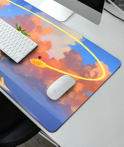 Ride the Nimbus Kame House Dragon Ball gaming mousepad right view - Precision-cut edges with bold design