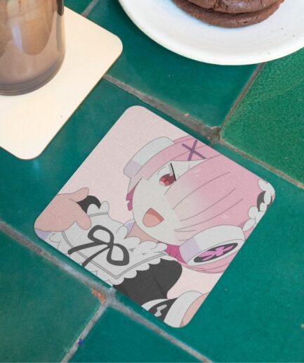 Ram Re Zero pink coaster main image