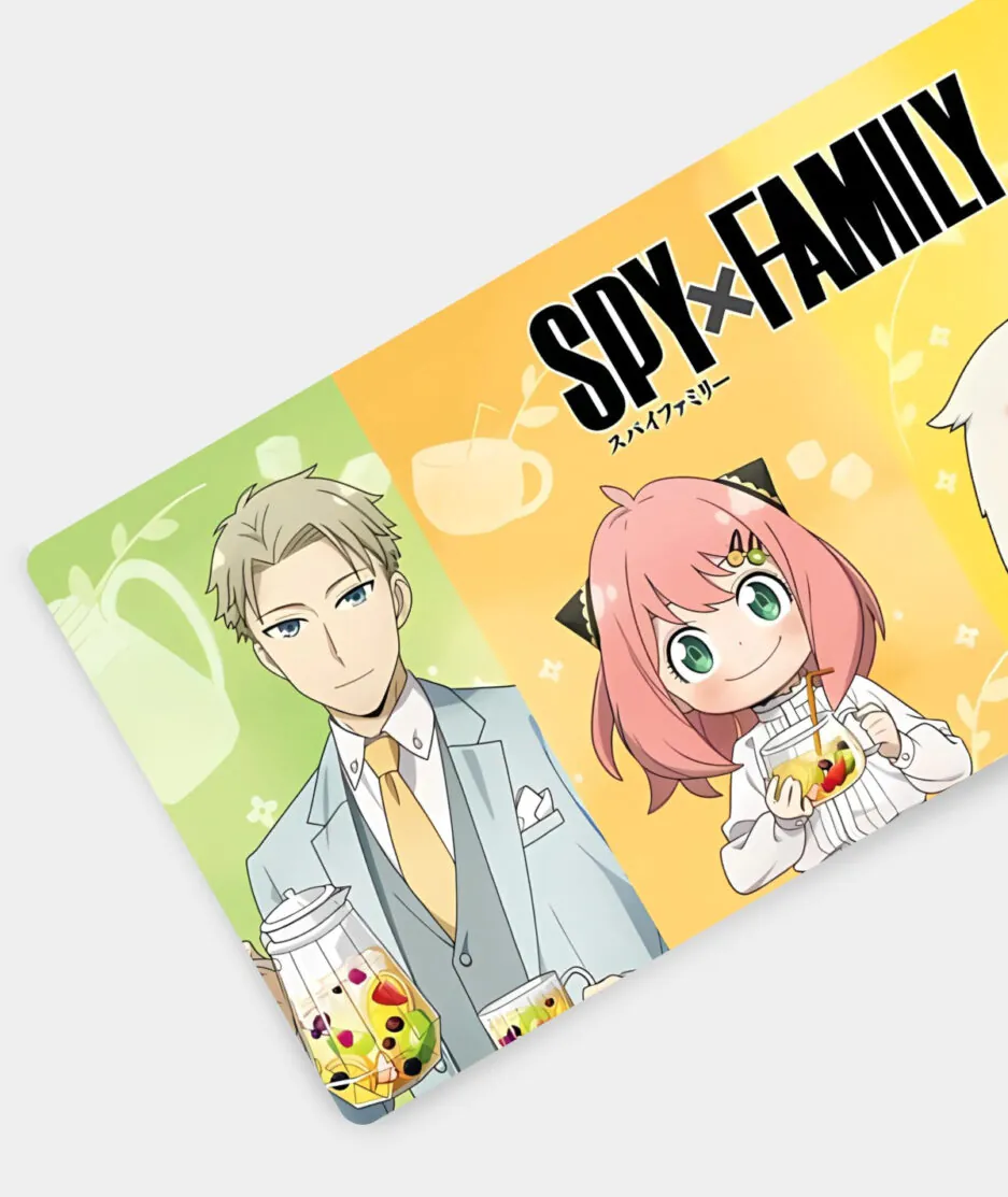 Mission Ready Spy X Family gaming mousepad left view - Striking anime artwork with smooth edges
