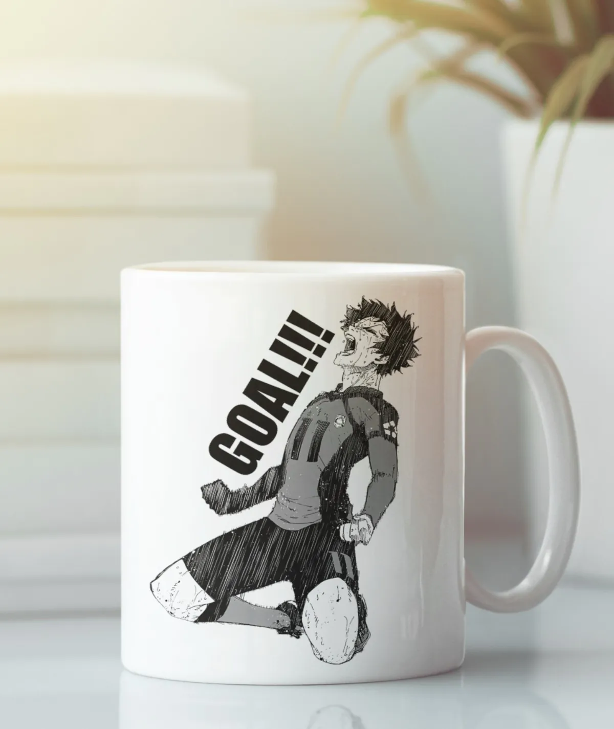 Isagi Yoichi Goal White Mug – Blue Lock Design Isagi Yoichi Goal white mug main image