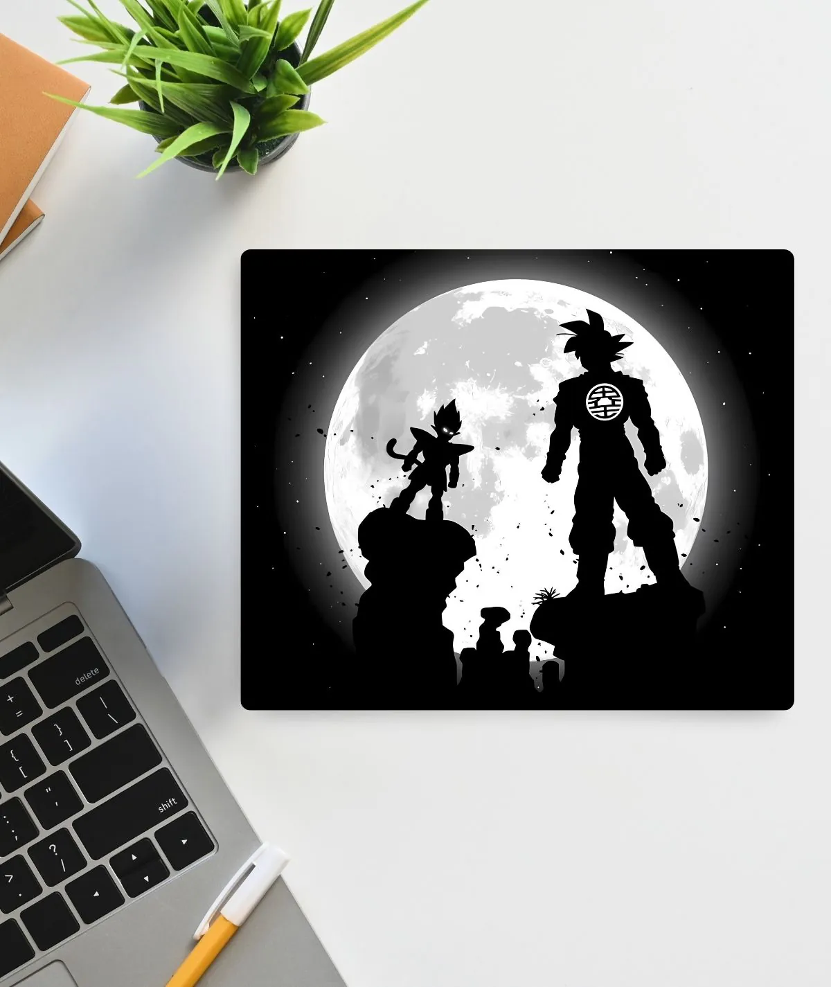 Goku vs Vegeta Full Moon Showdown Square Mousepad - Fanpix Goku vs Vegeta Full Moon Showdown mousepad - Epic Dragon Ball Z battle under a full moon