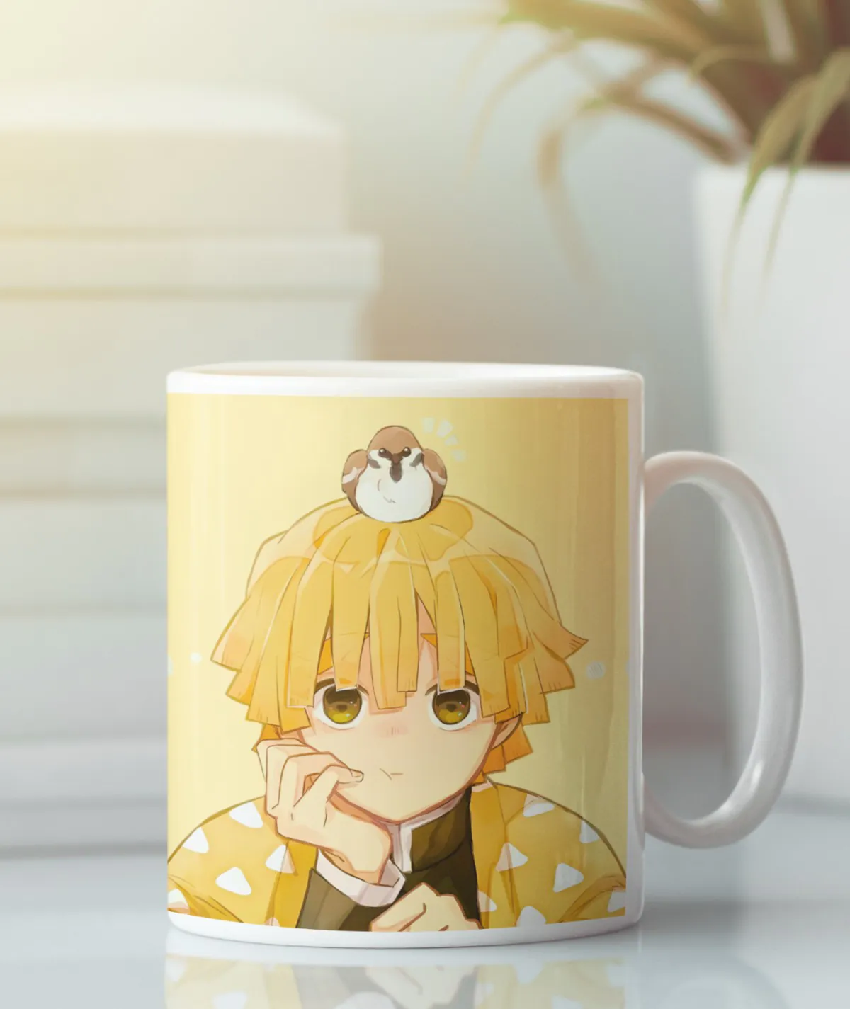Zenitsu Agatsuma Demon Slayer white mug main image