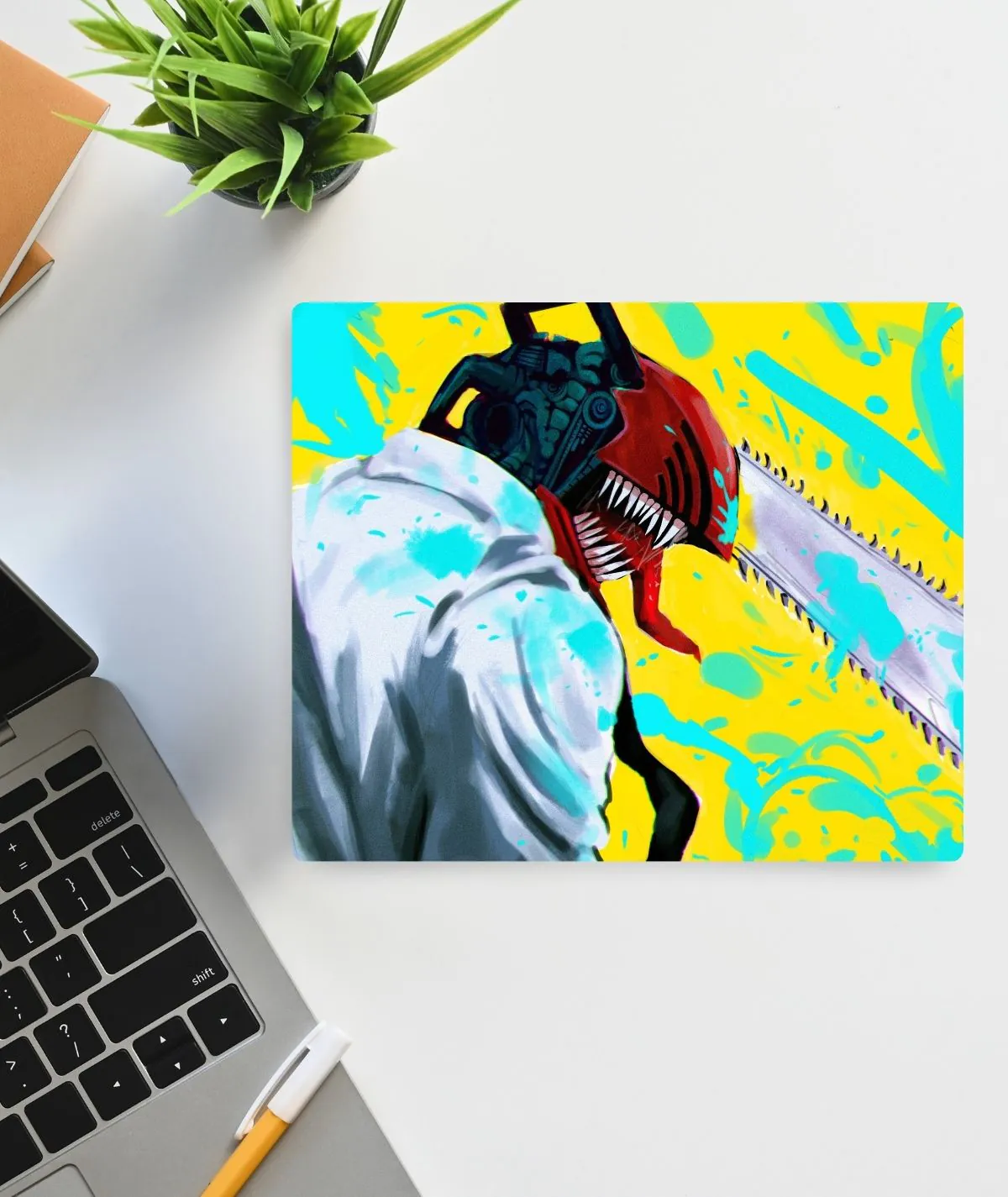 Neon Power Chainsaw Man mousepad - Featuring Power in a dynamic neon design