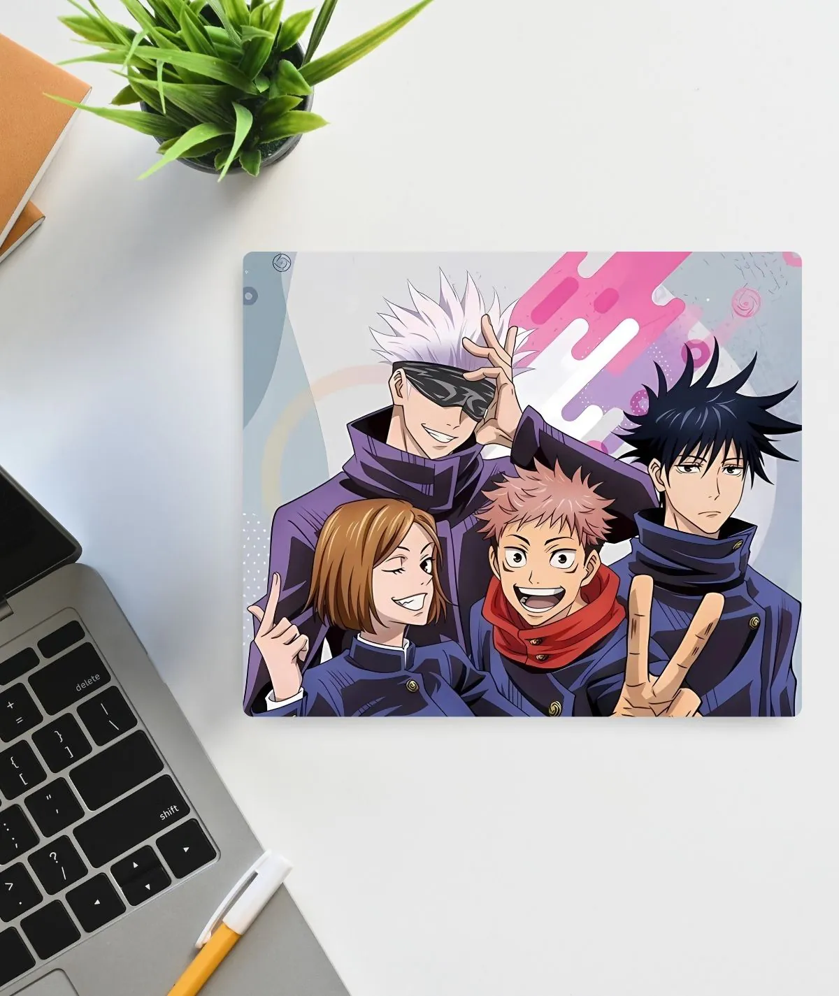 Jujutsu Kaisen Fandom square mousepad - Featuring the iconic characters from Jujutsu Kaisen