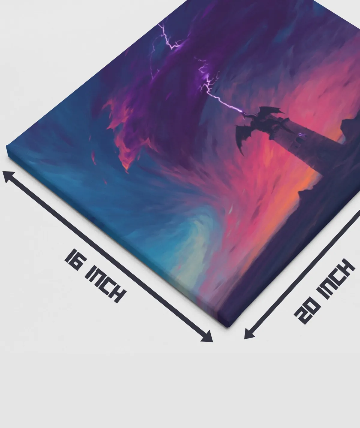 Thunderous Guardian Canvas Poster Dimensions Thunderous Guardian canvas poster dimensions - Perfect size for dynamic wall decor