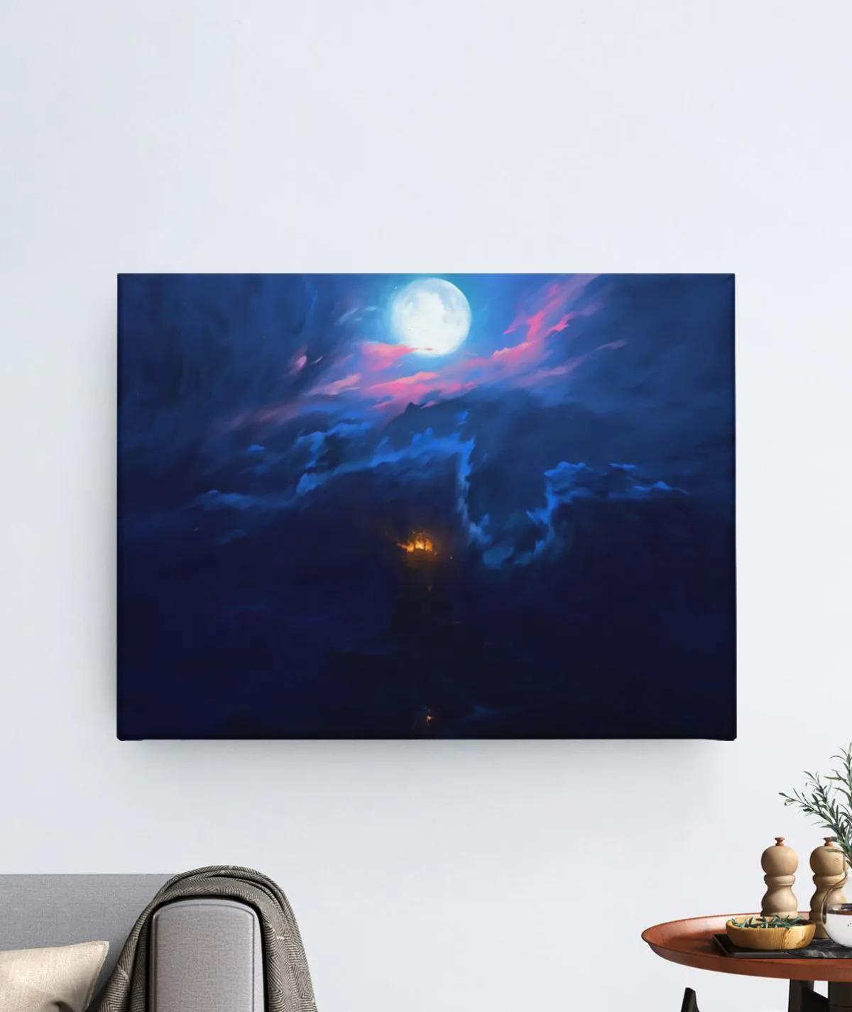 Ethereal Glow canvas poster - Radiant anime-inspired artwork with soft, luminous hues on premium canvas
