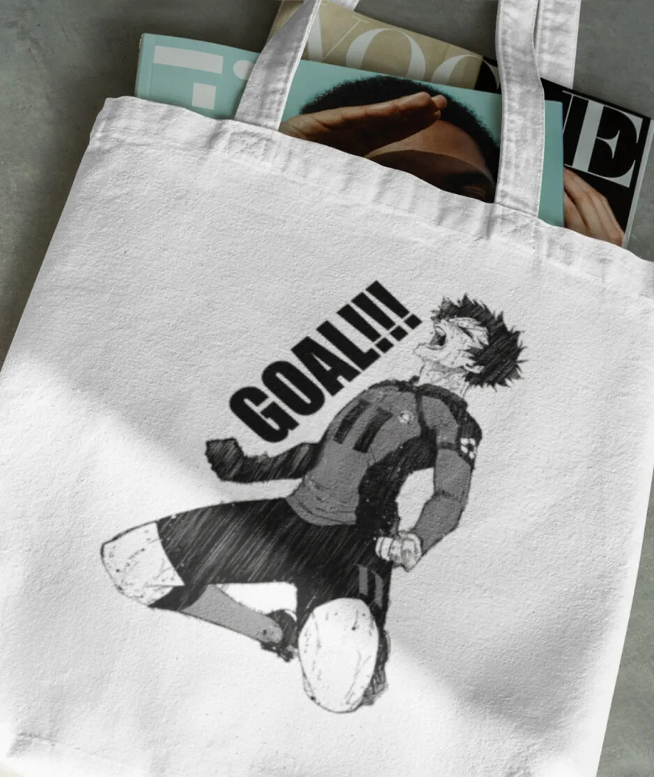 Isagi Yoichi Goal Celebration Totebag with Books Inside