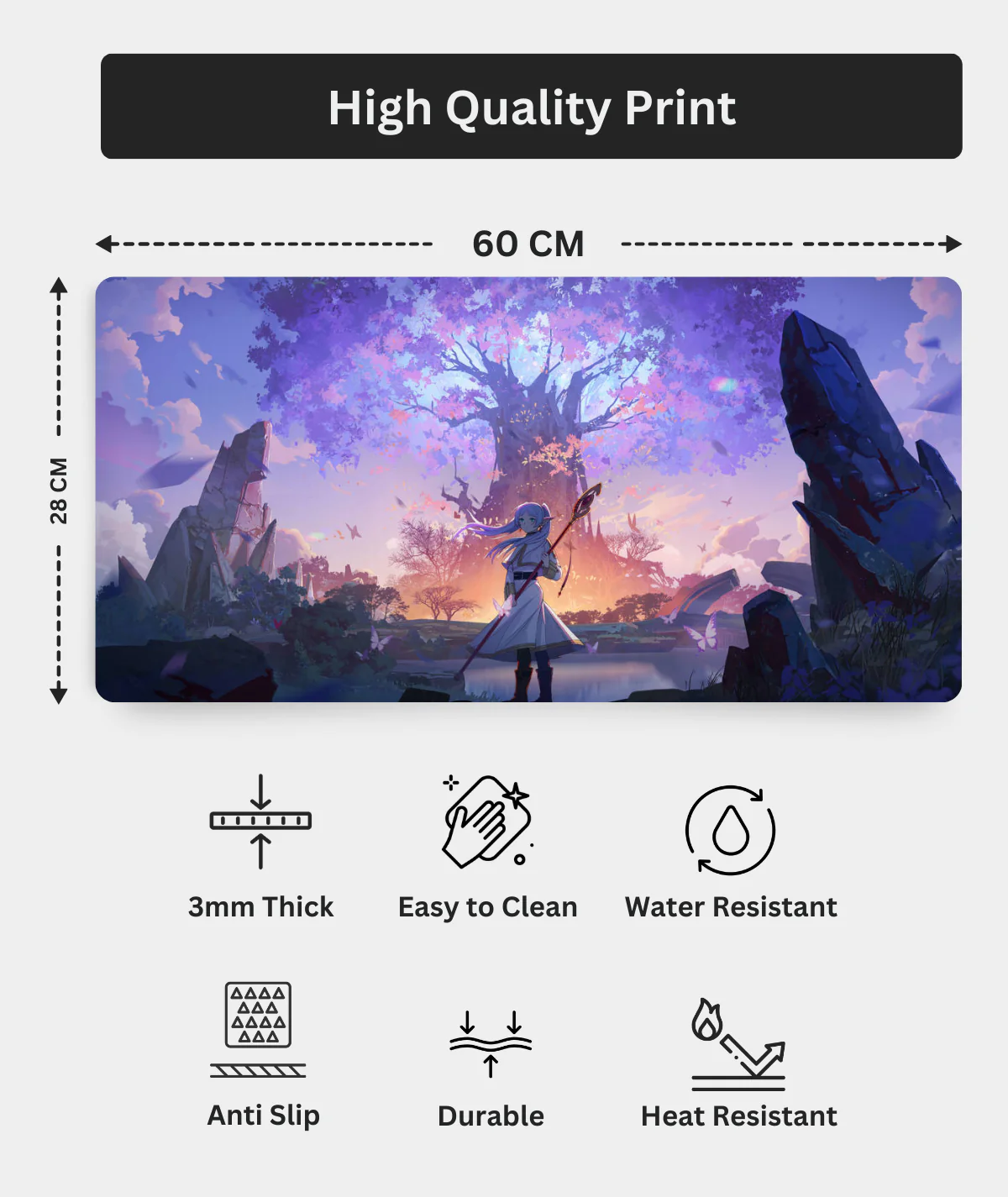 Unleash Your Eternal Magic – Frieren Eternal Magic Small Gaming Pad Dimensions – Ideal Size for Control Frieren Eternal Magic Small Gaming Pad Dimensions – Compact and Precise