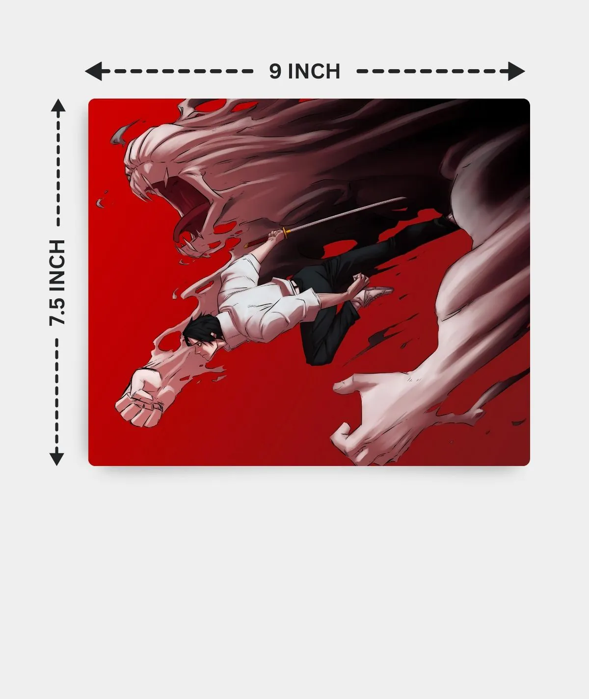 Jujutsu Kaisen Yuta mousepad dimensions - Size chart for perfect desk compatibility