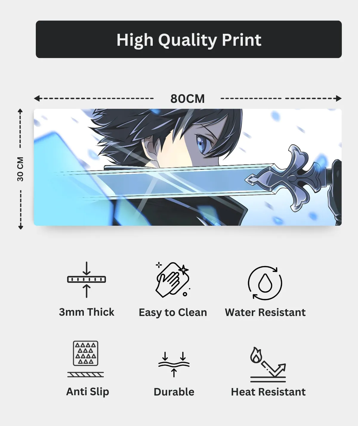 Sword Art Online Gaming Mousepad Dimensions Sword Art Online gaming mousepad dimensions - Designed for ergonomic and precise gameplay