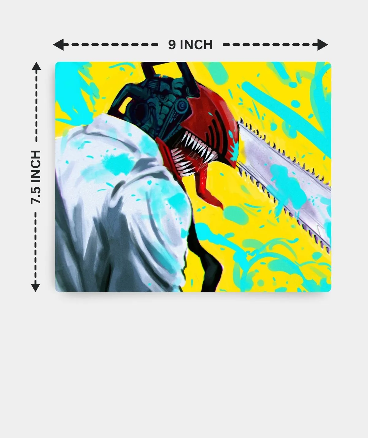 Neon Power Chainsaw Man mousepad dimensions - Size guide for the perfect fit