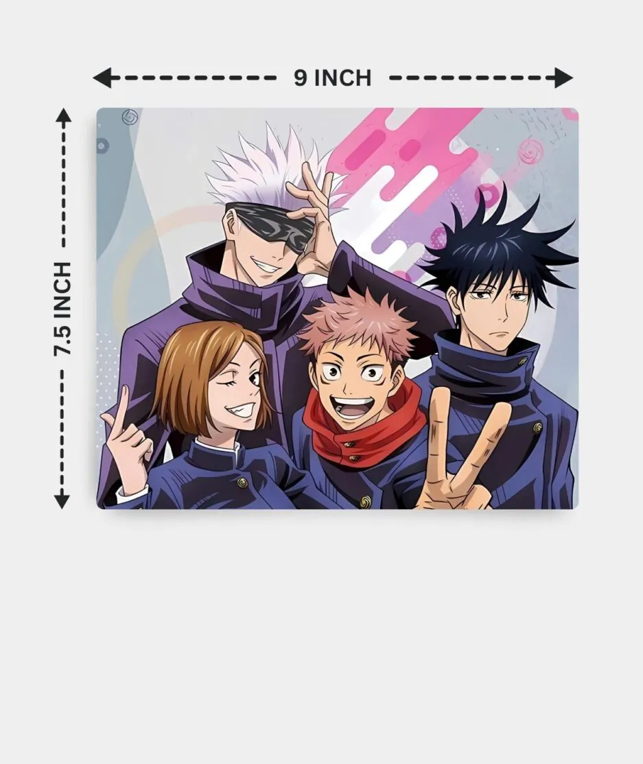 Jujutsu Kaisen Fandom square mousepad dimensions - Size guide for the perfect desk fit