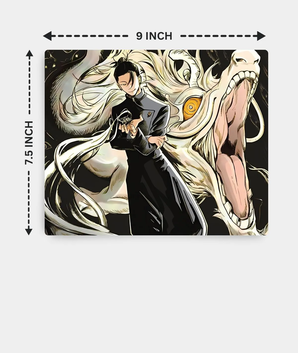 Jujutsu Kaisen Geto Villain square mousepad dimensions - Size guide for the perfect desk fit