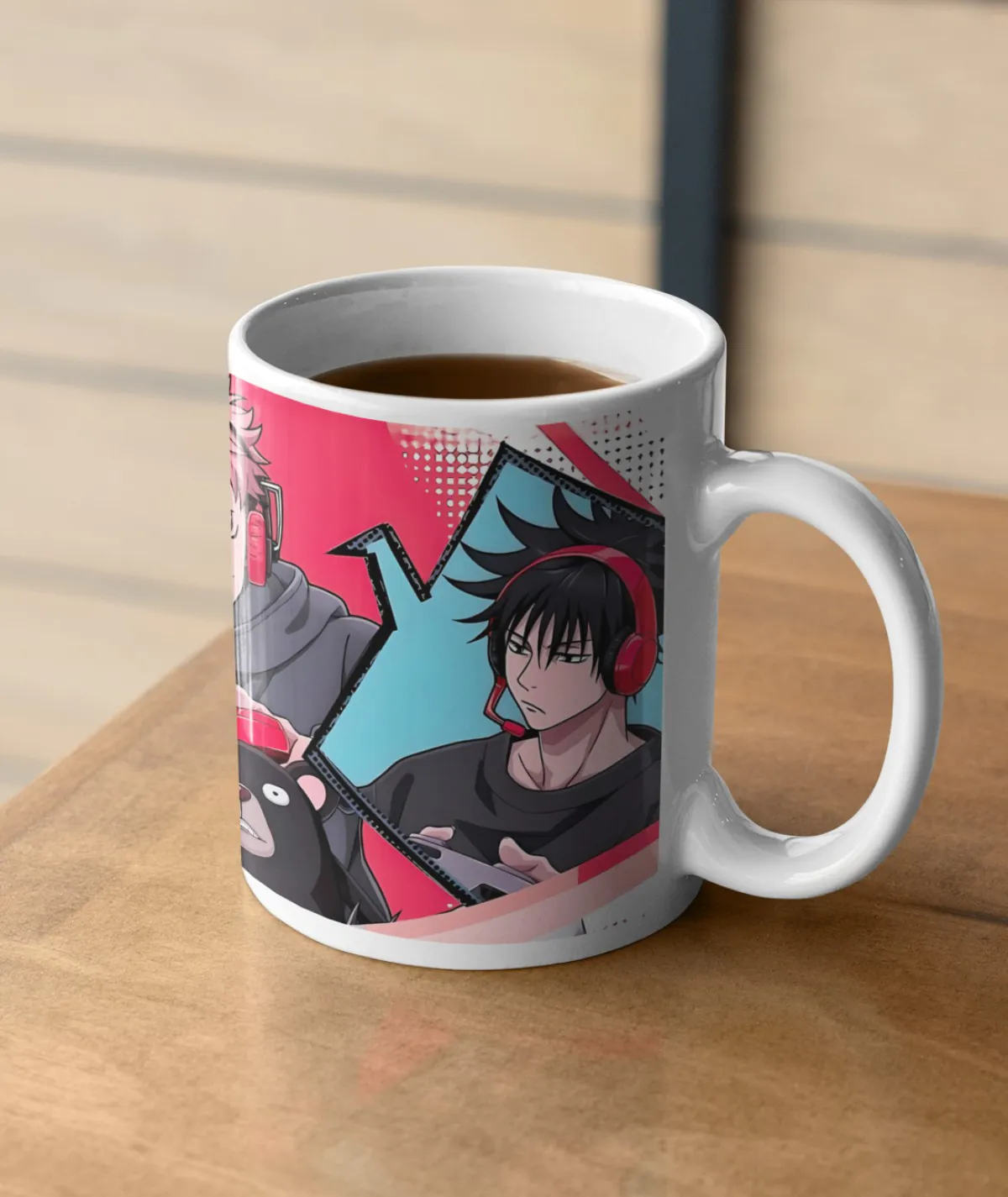 Jujutsu Kaisen Unite for Battle white mug on table