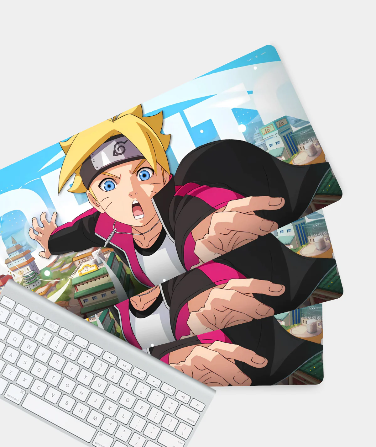 Boruto Forge Your Path Gaming Mousepad Set - Trio of Designs Set of three Boruto Forge Your Path gaming mousepads - Bold anime-themed designs