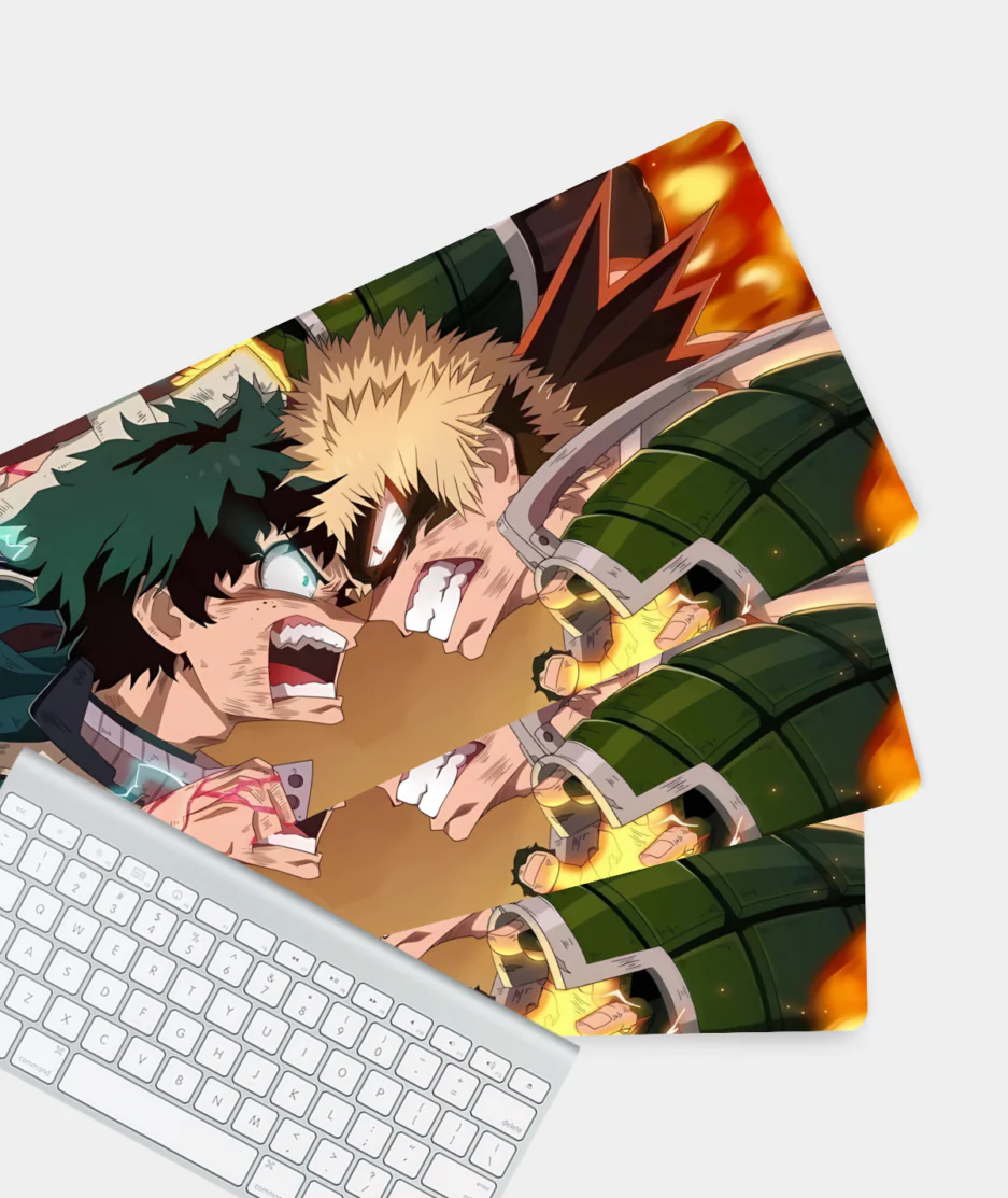 Set of three My Hero Academia Epic Showdown gaming mousepads - Bold anime designs