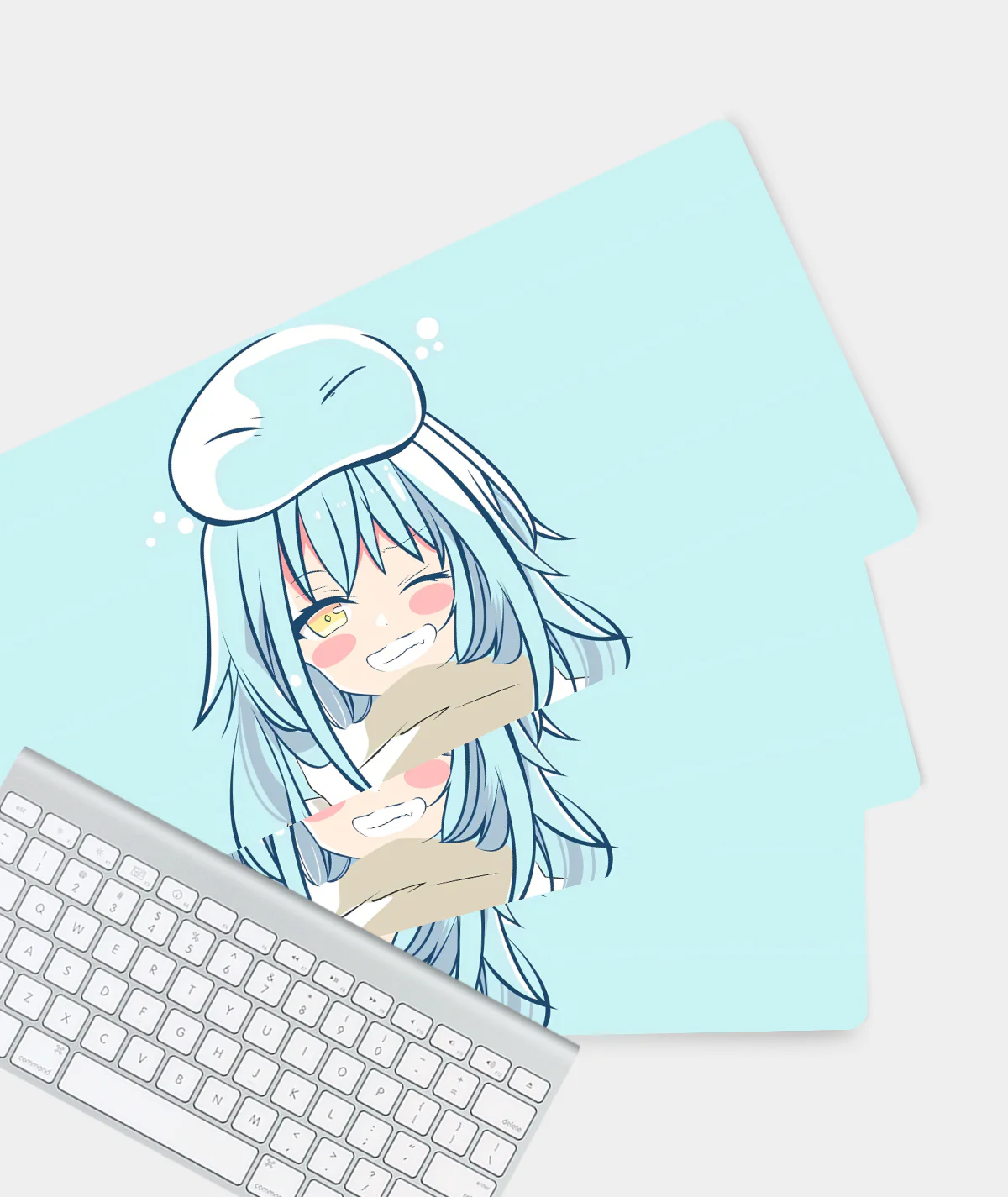 Set of three Rimuru Tempest Blue gaming mousepads - Bold anime-themed designs with vibrant colors