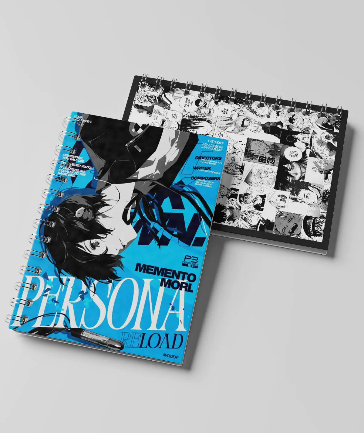 Front and Back View of Persona Anime Merchandise Front and back view of Persona Anime Merchandise