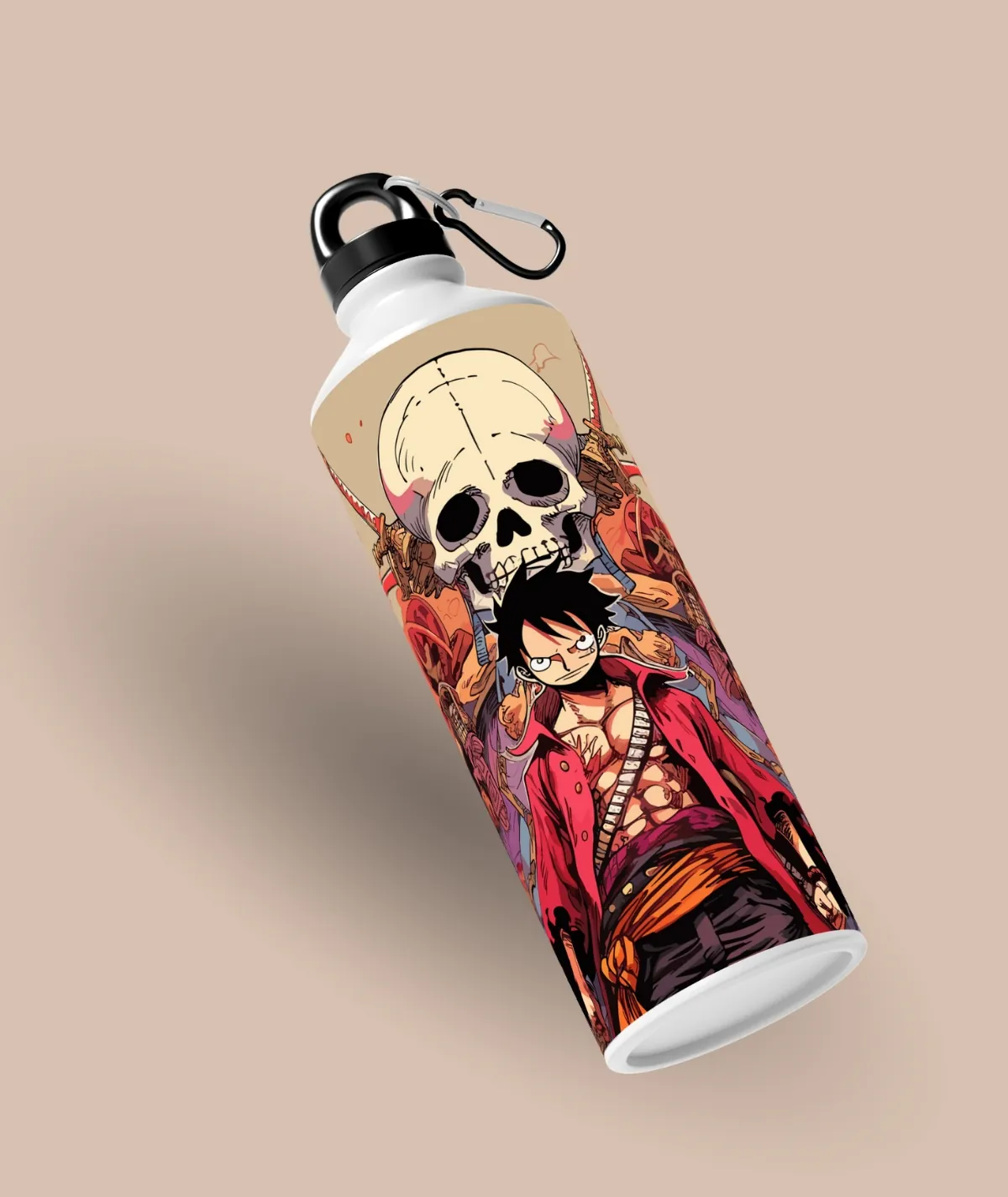 One Piece skull art sipper bottle – bold pirate-themed drinkware