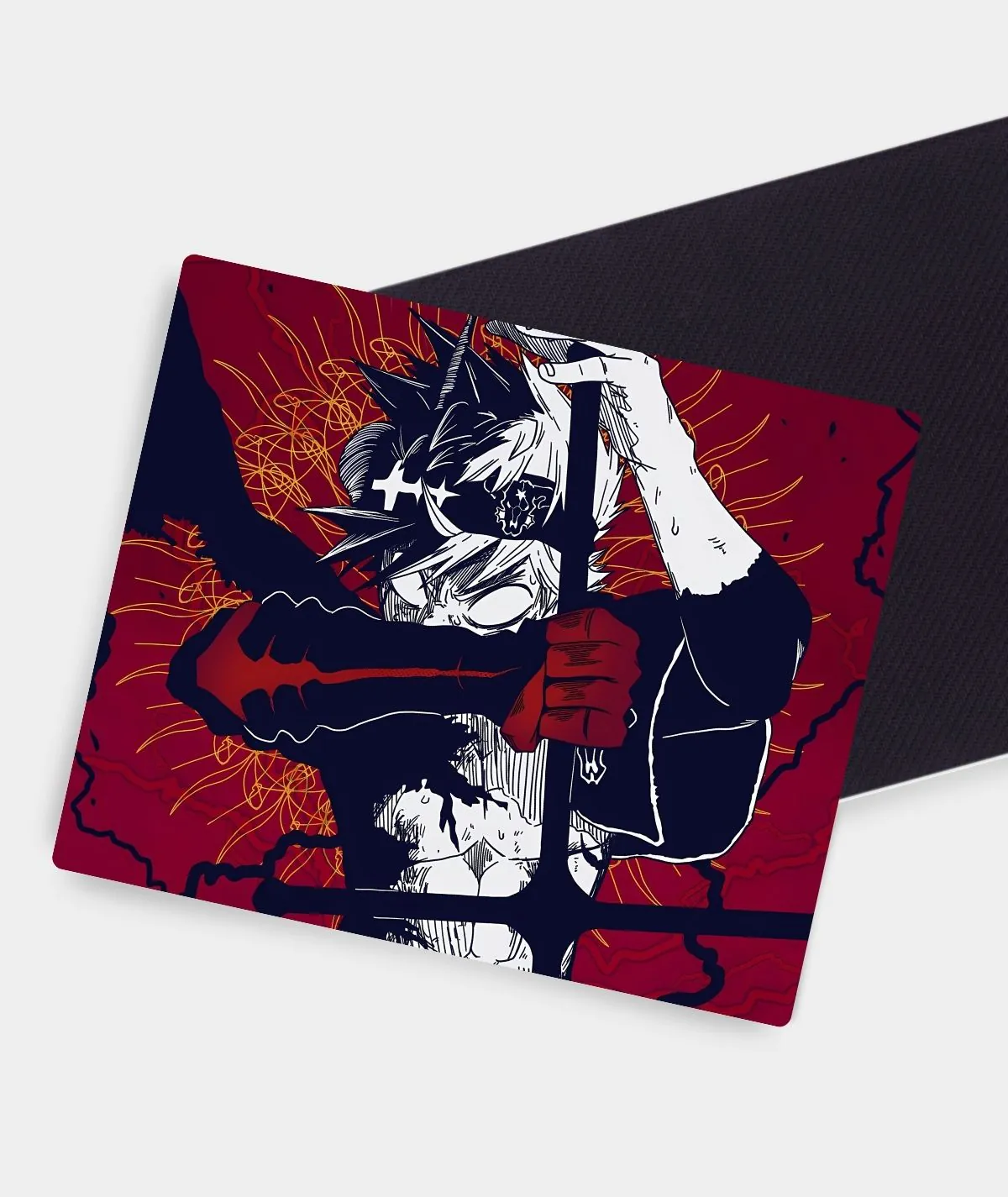 Asta Black Clover mousepad anti-slip surface - Ensuring stability and control