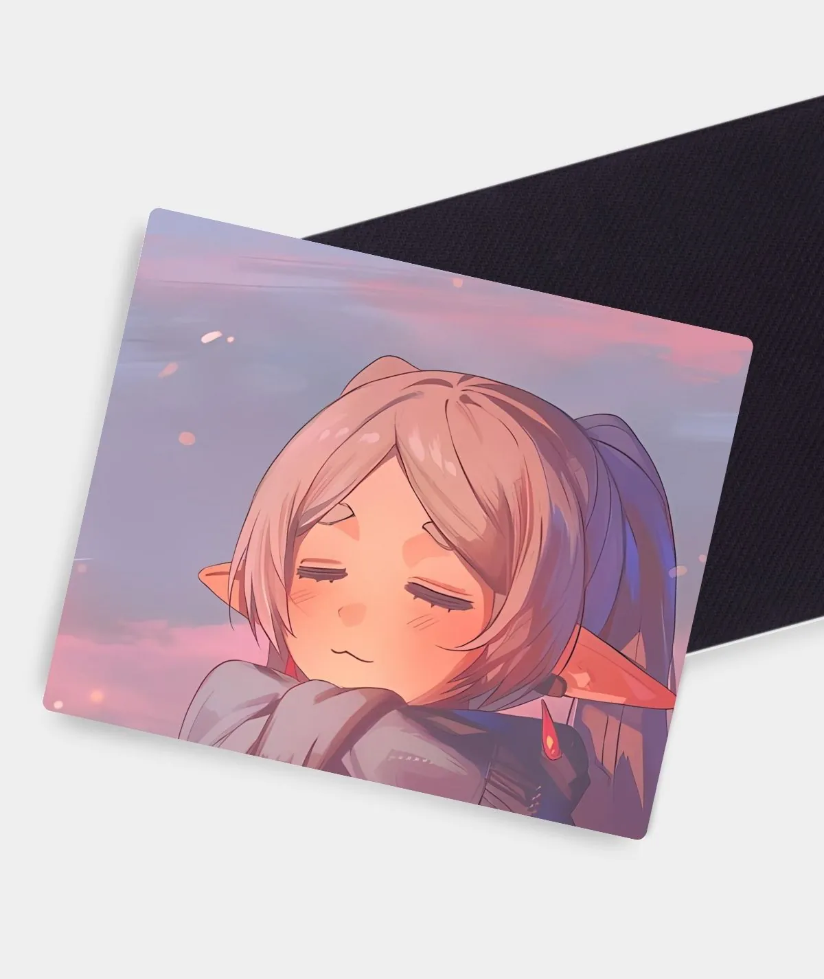 Frieren Kawaii square mousepad anti-slip backing - Close-up of the secure skid-proof base