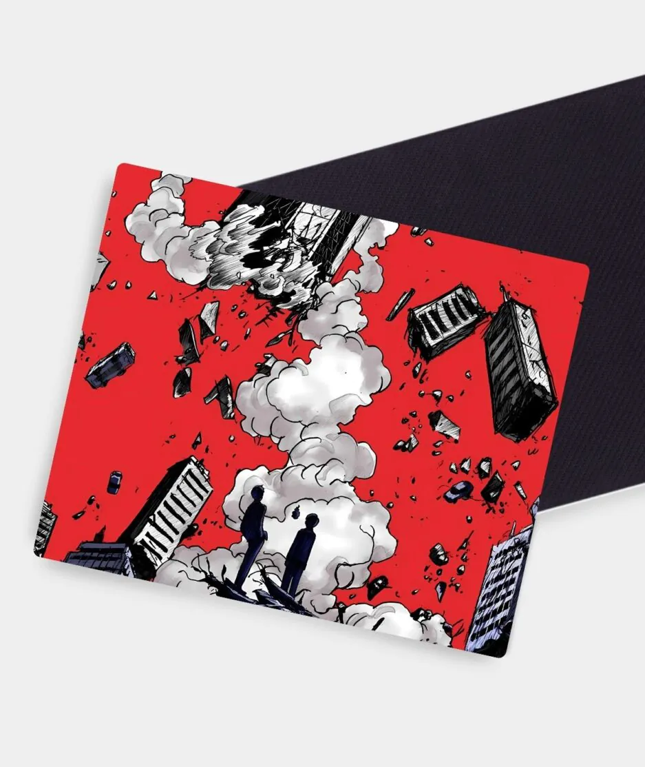 Mob Psycho Ultimate Clash square mousepad anti-slip base - Close-up of durable, skid-resistant surface