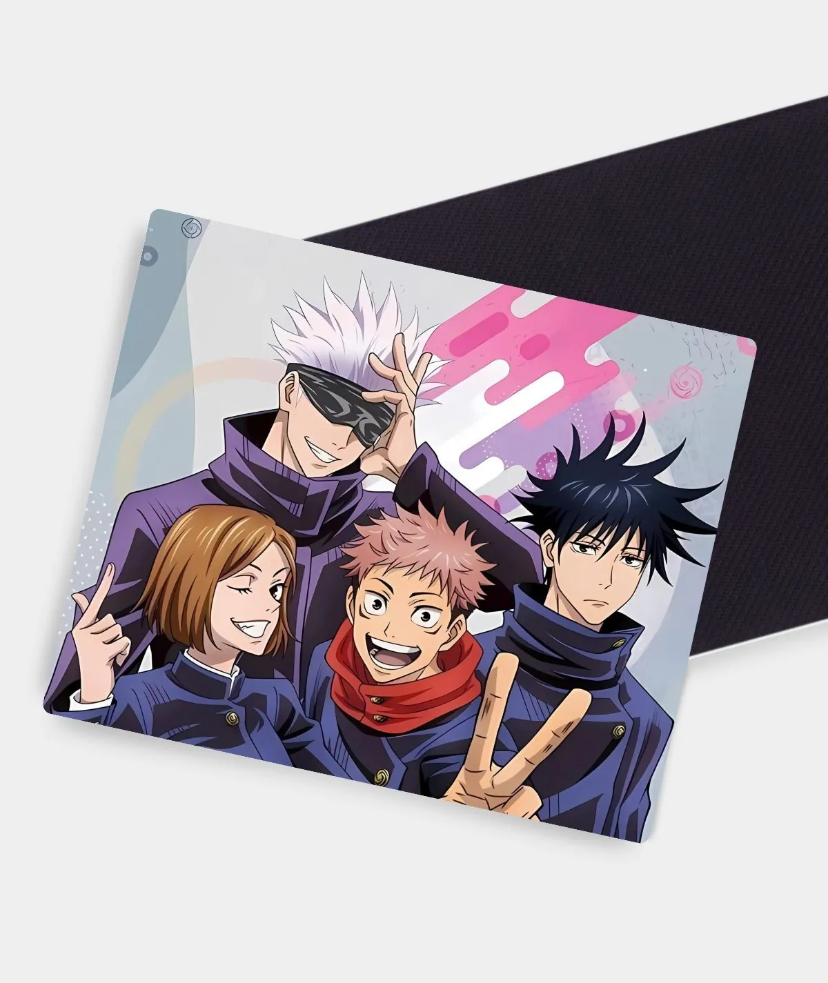 Jujutsu Kaisen Fandom square mousepad anti-slip surface - Close-up of the skid-proof backing for steady grip