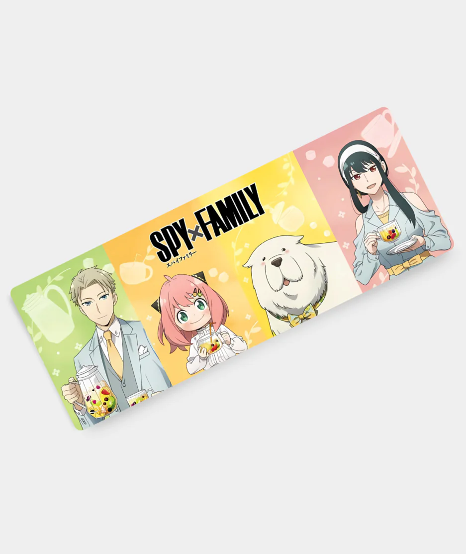 Mission Ready Spy X Family gaming mousepad angled view - Smooth surface with vibrant Spy X Family artwork
