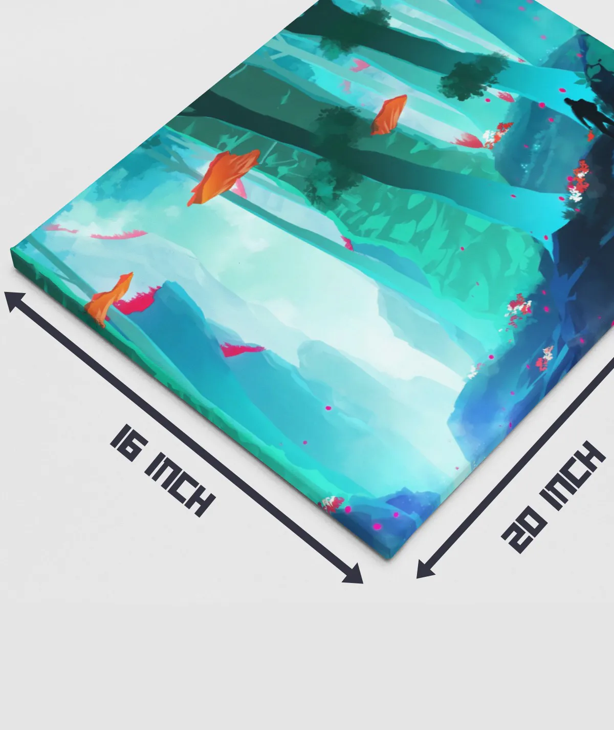 Enchanted Forest canvas poster dimensions - Ideal size for bringing the magic of a mystical forest into your home
