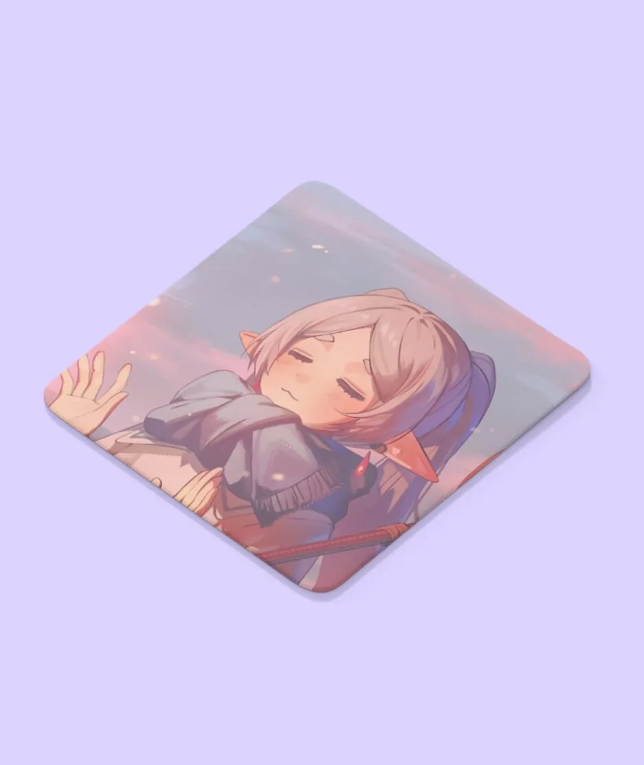 Frieren cute coaster aesthetic image