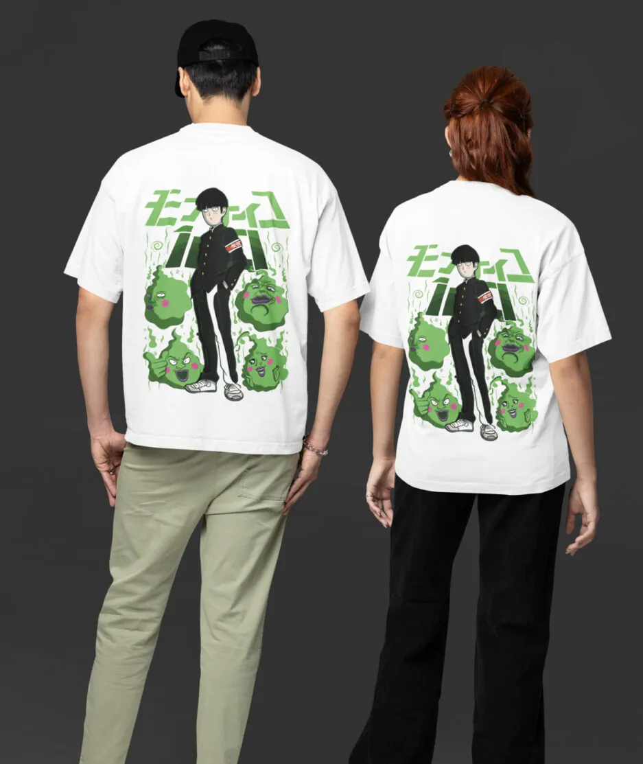 Mob Psycho oversize t-shirt back design for men and women – stylish and comfortable