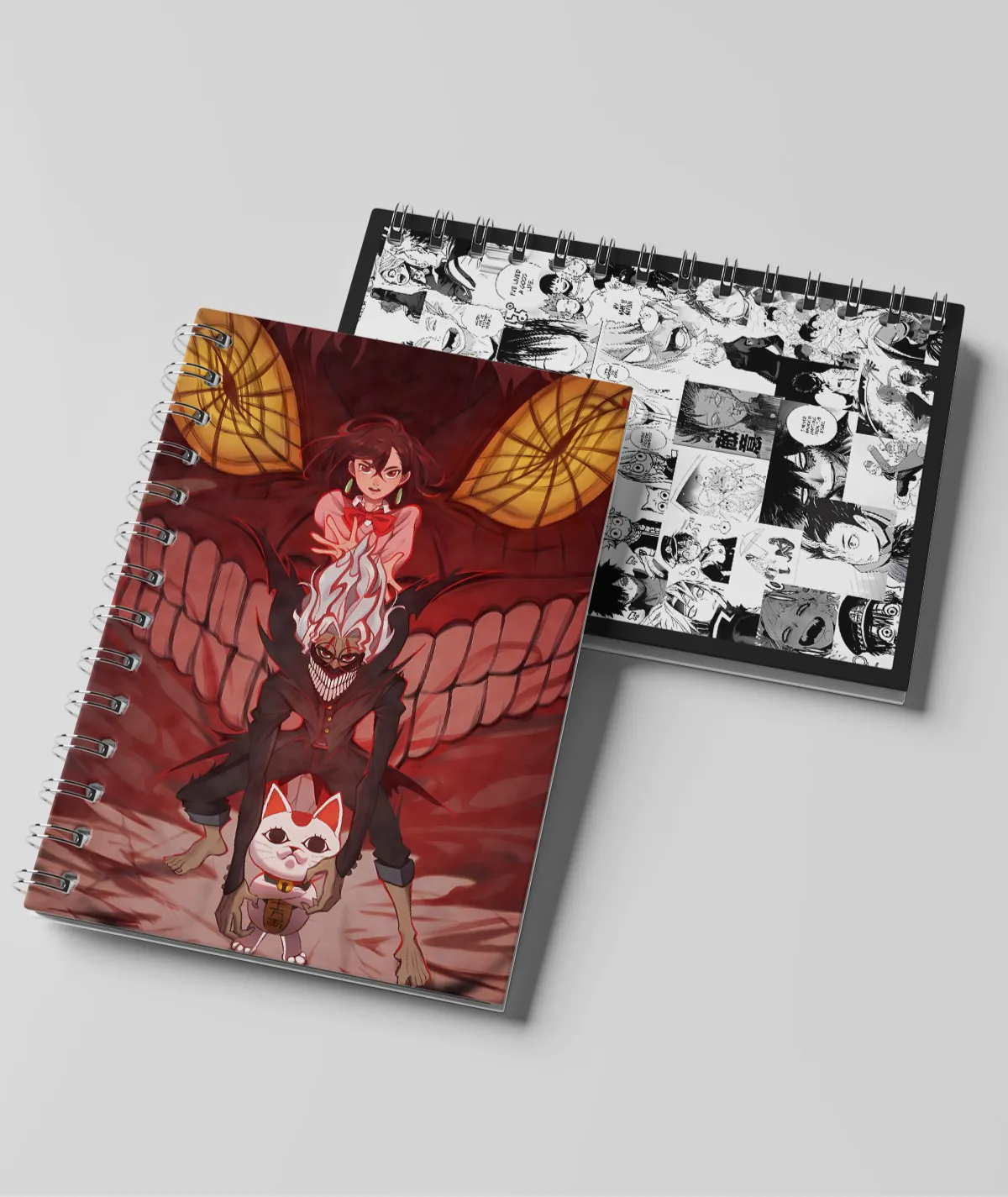 Front and back view of Dan Da Dan A5 Sketchbook, Dan Da Dan artwork