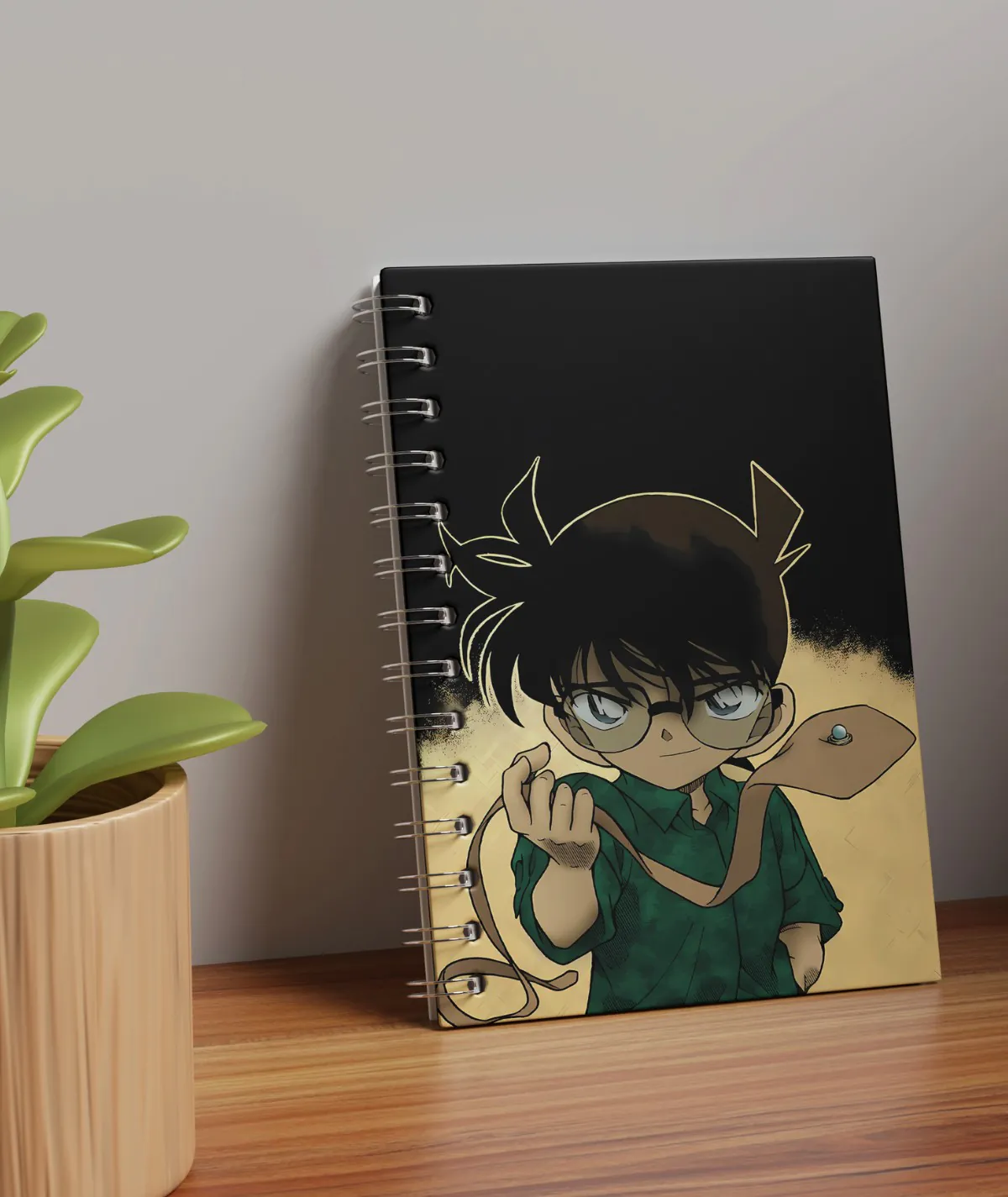 Detective Conan A5 Sketchbook placed on a table, ready for use