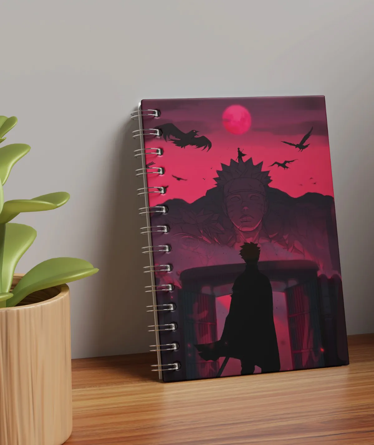 Naruto A5 Sketchbook placed on table, ready for use